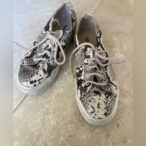 Superga snake print sneakers